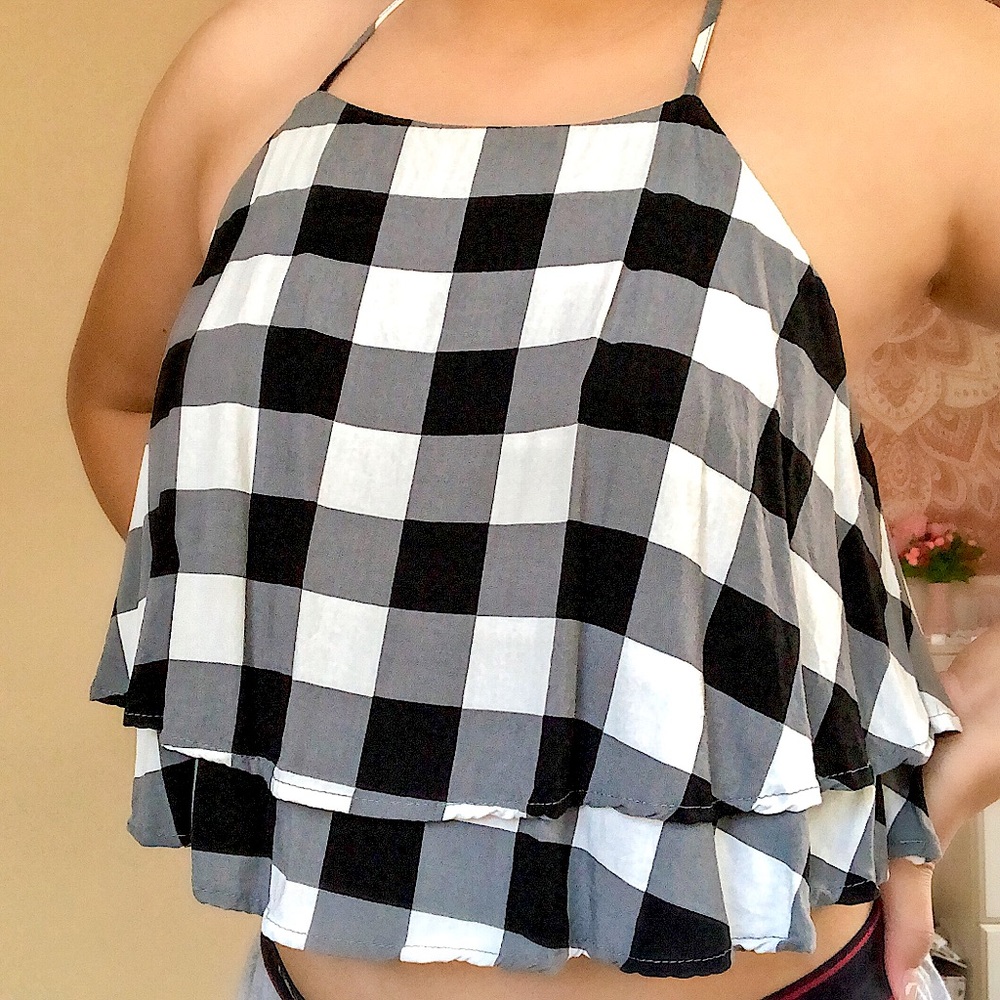 Forever 21 Checkered Cropped Tank